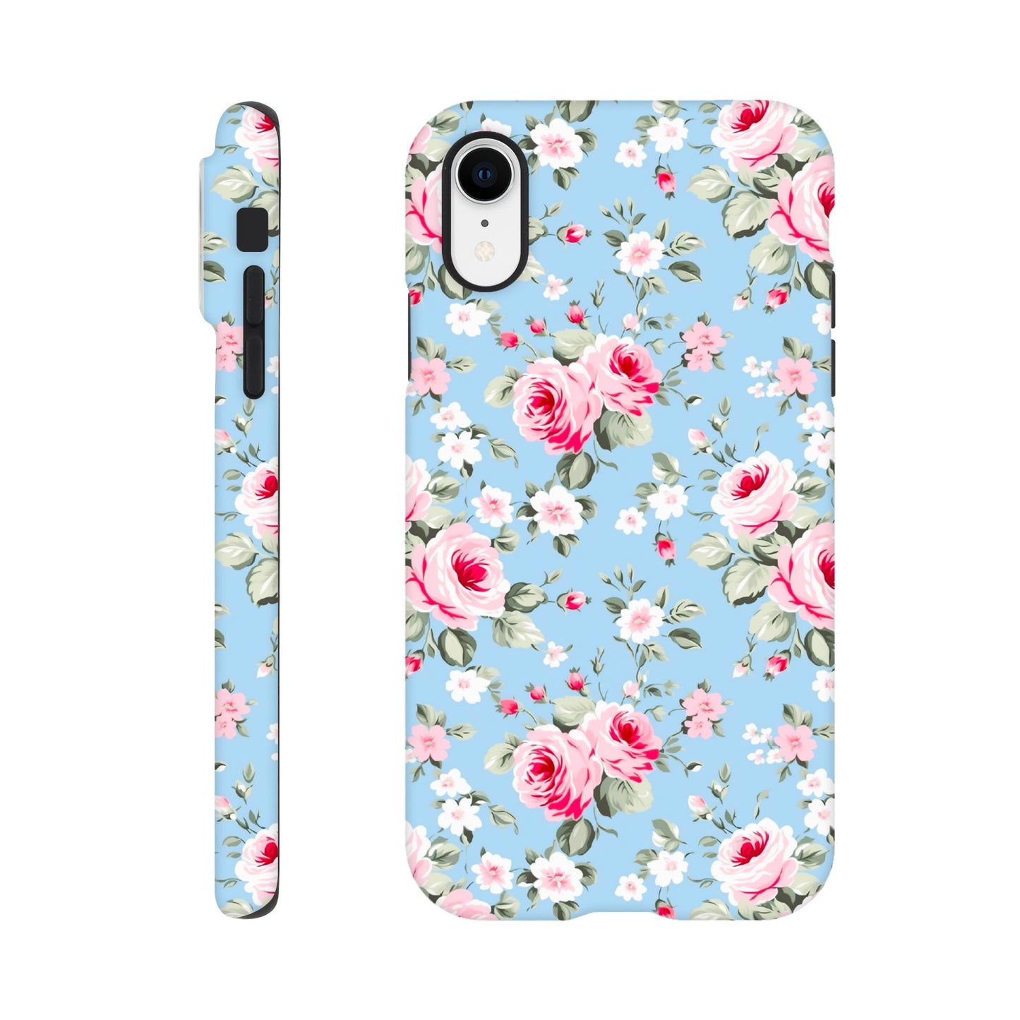 Wild Roses | Blue | Tough Phone Case - iPhone