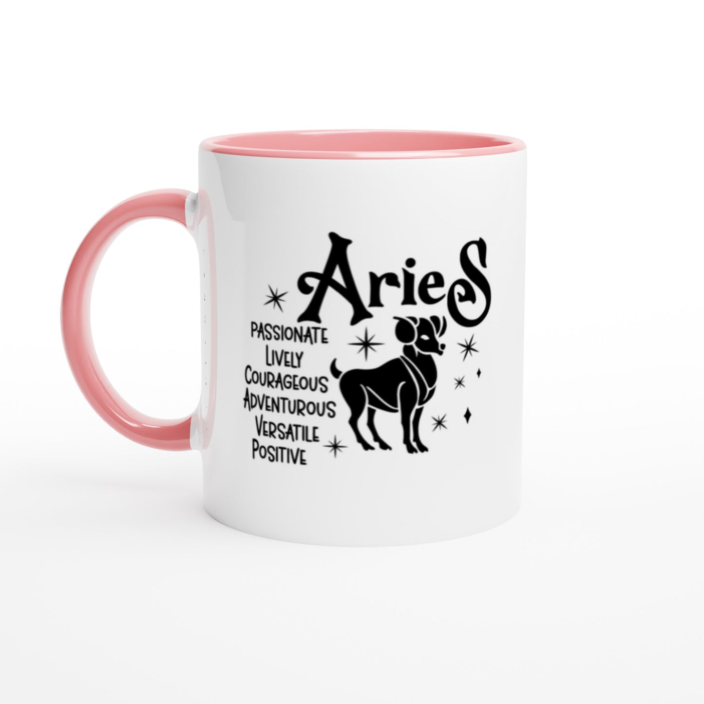 Aries | Zodiac Sign | White  Ceramic 11oz  Mug | Color Inside