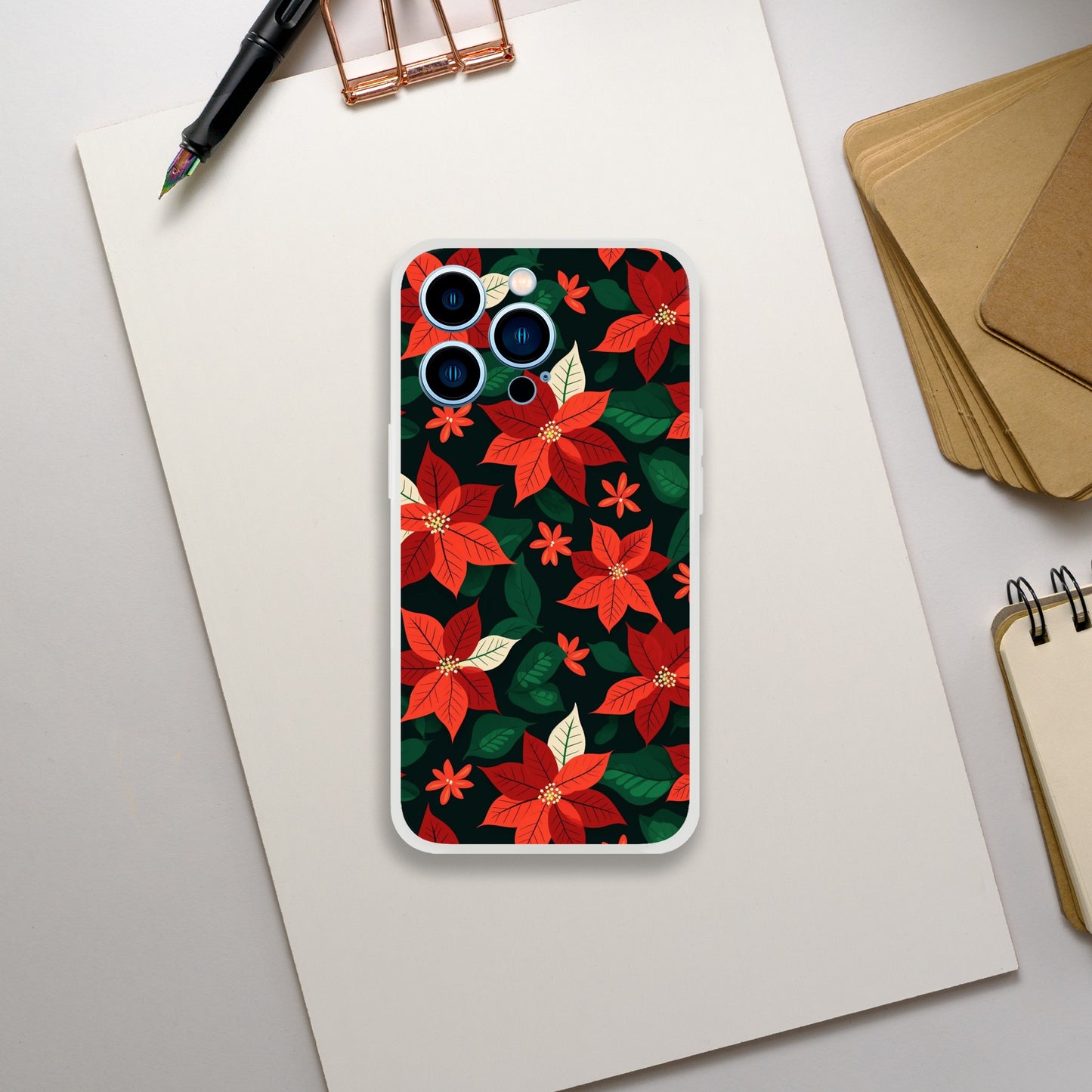 Poinsettia | Floral | Flexi Phone Cover - iPhone