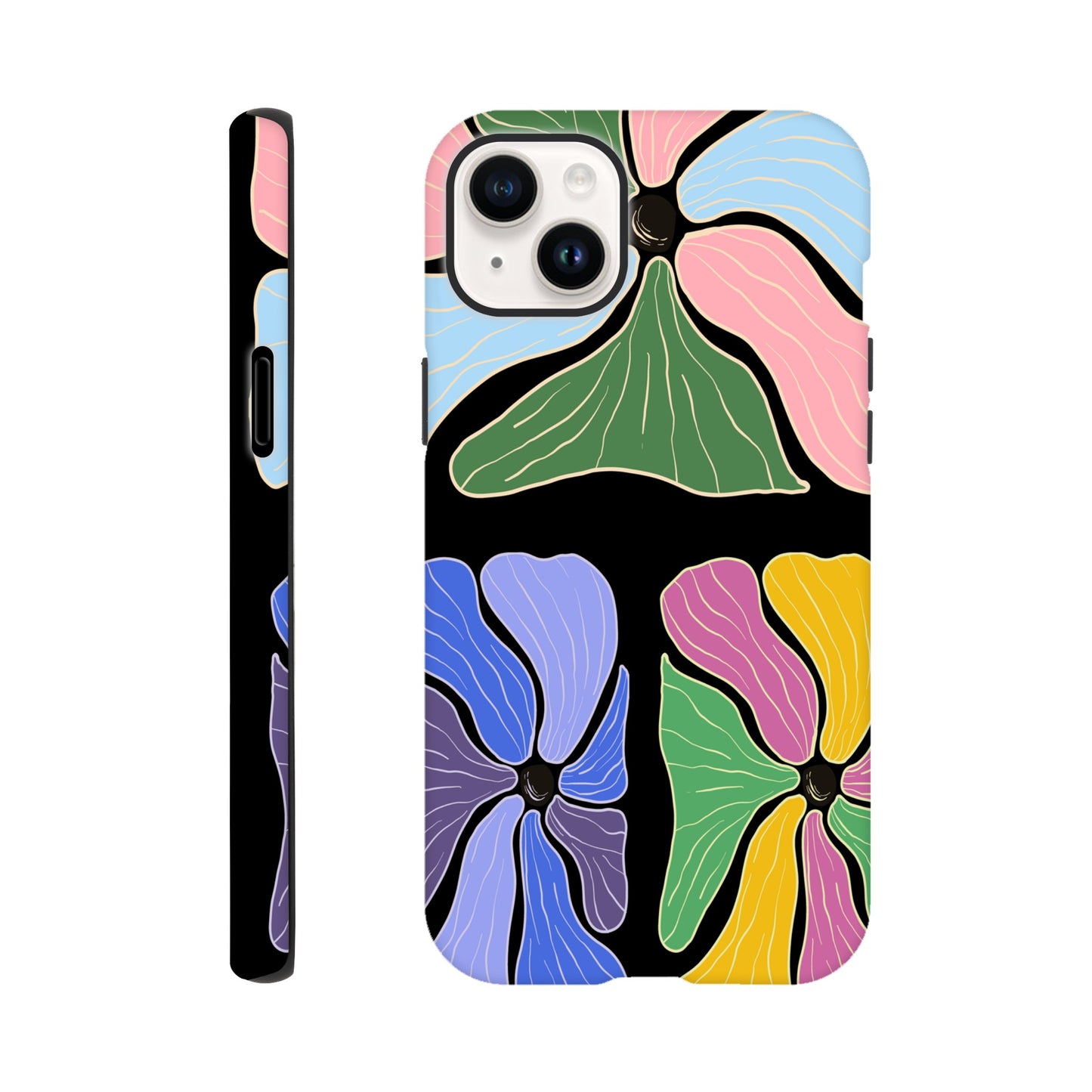 Abstract Flowers Tough iPhone Case - iPhone