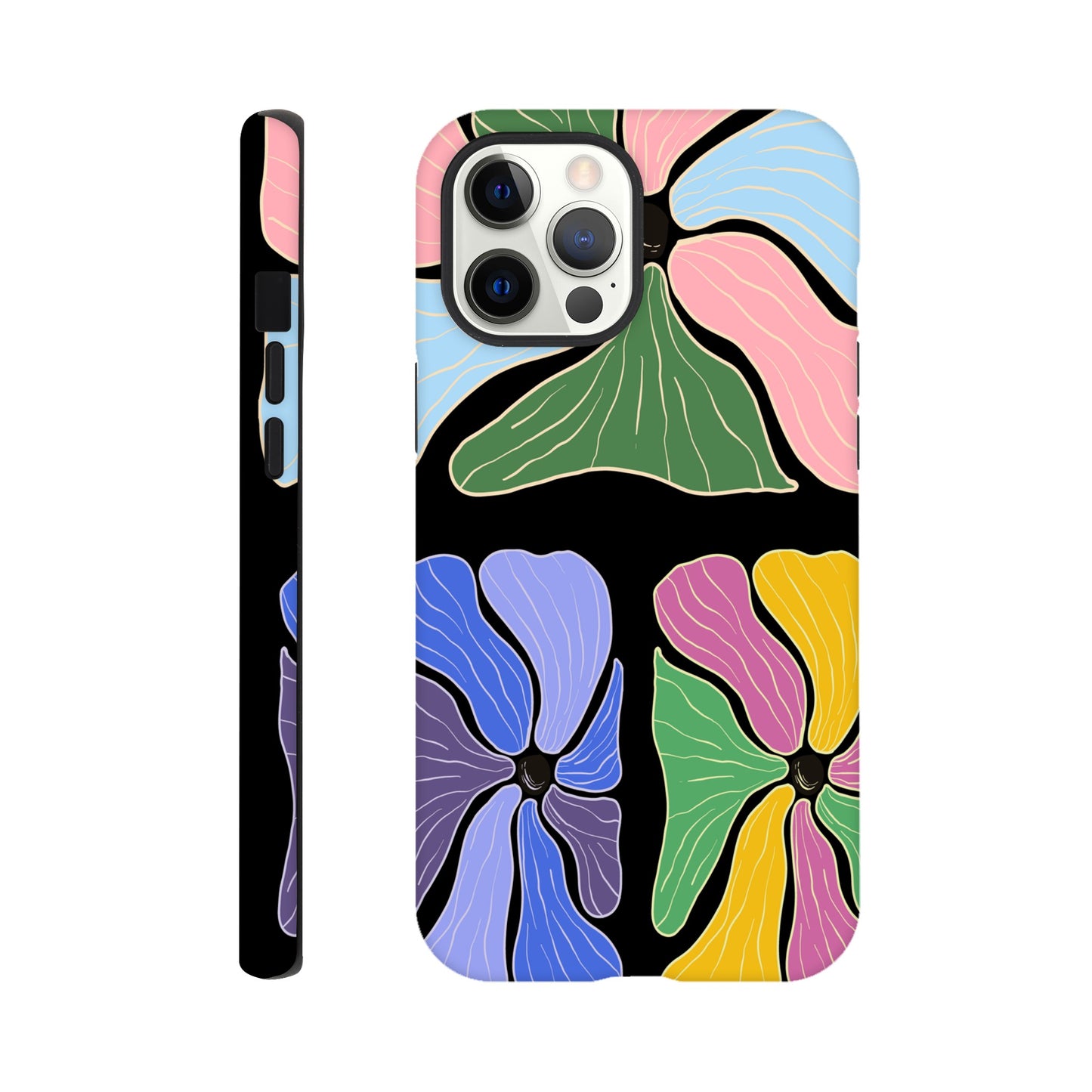 Abstract Flowers Tough iPhone Case - iPhone