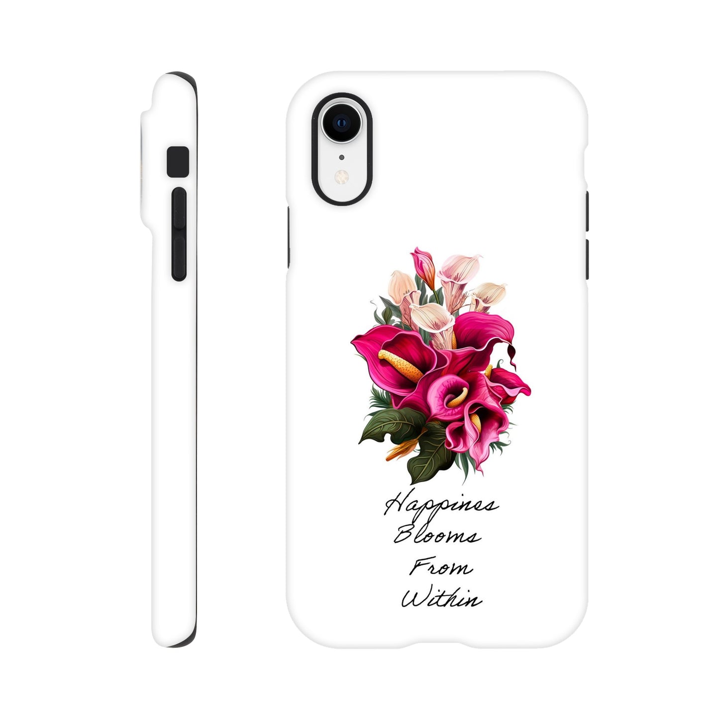 Happiness Quote | Floral | Tough Phone Case - iPhone