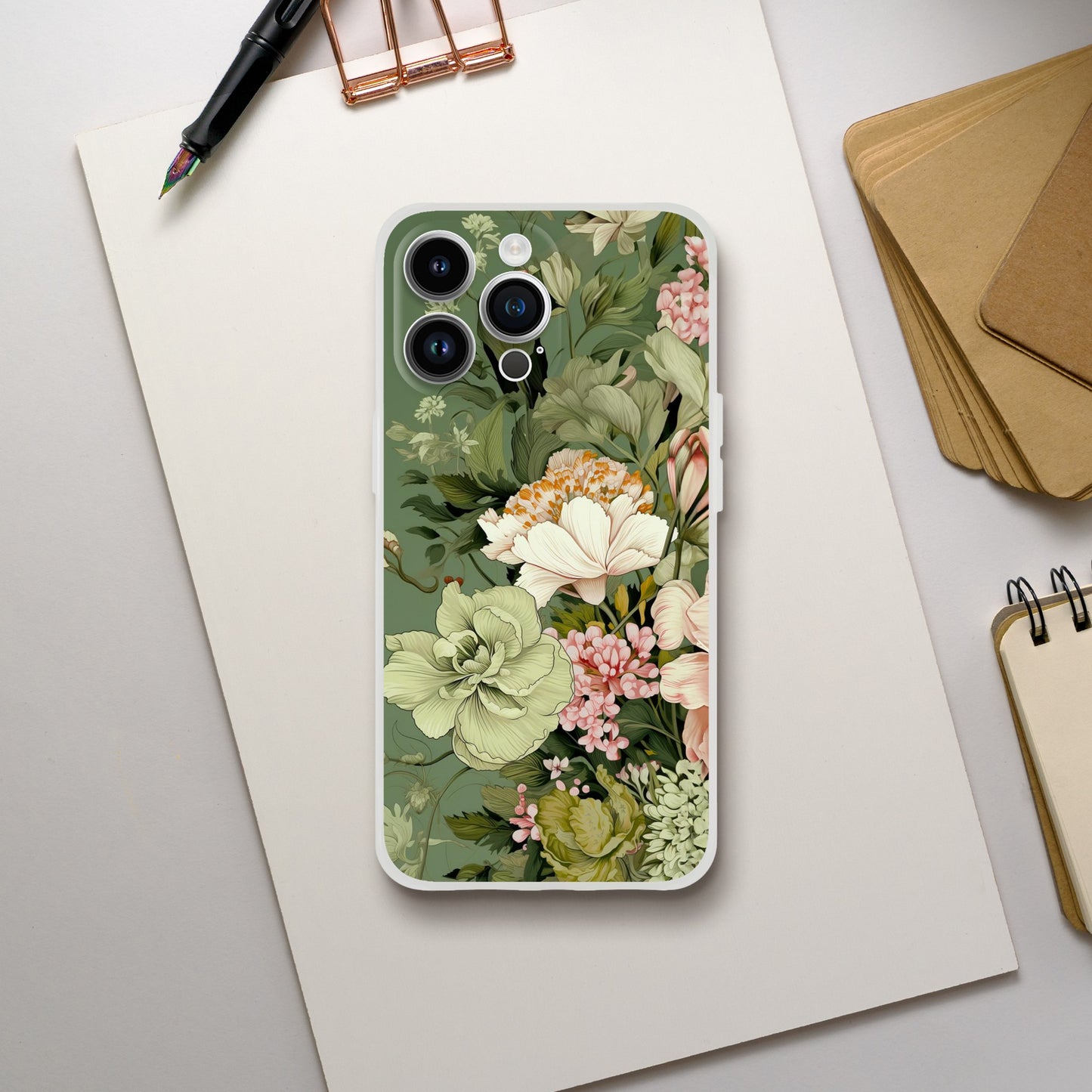 Sage | Floral | Flexi  Phone Case- Samsung Galaxy