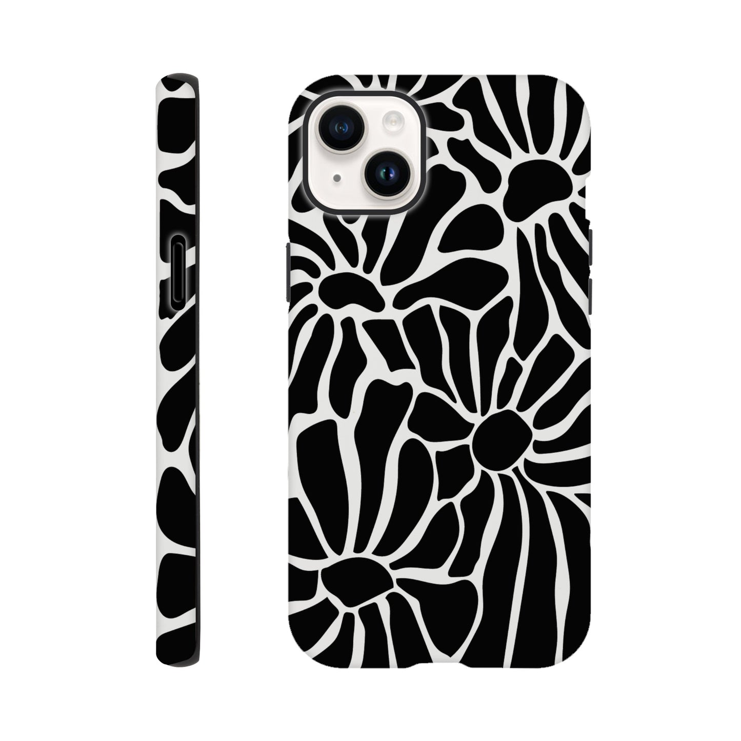 In Black And White | Abstract Floral | Tough Phone Case - iPhone