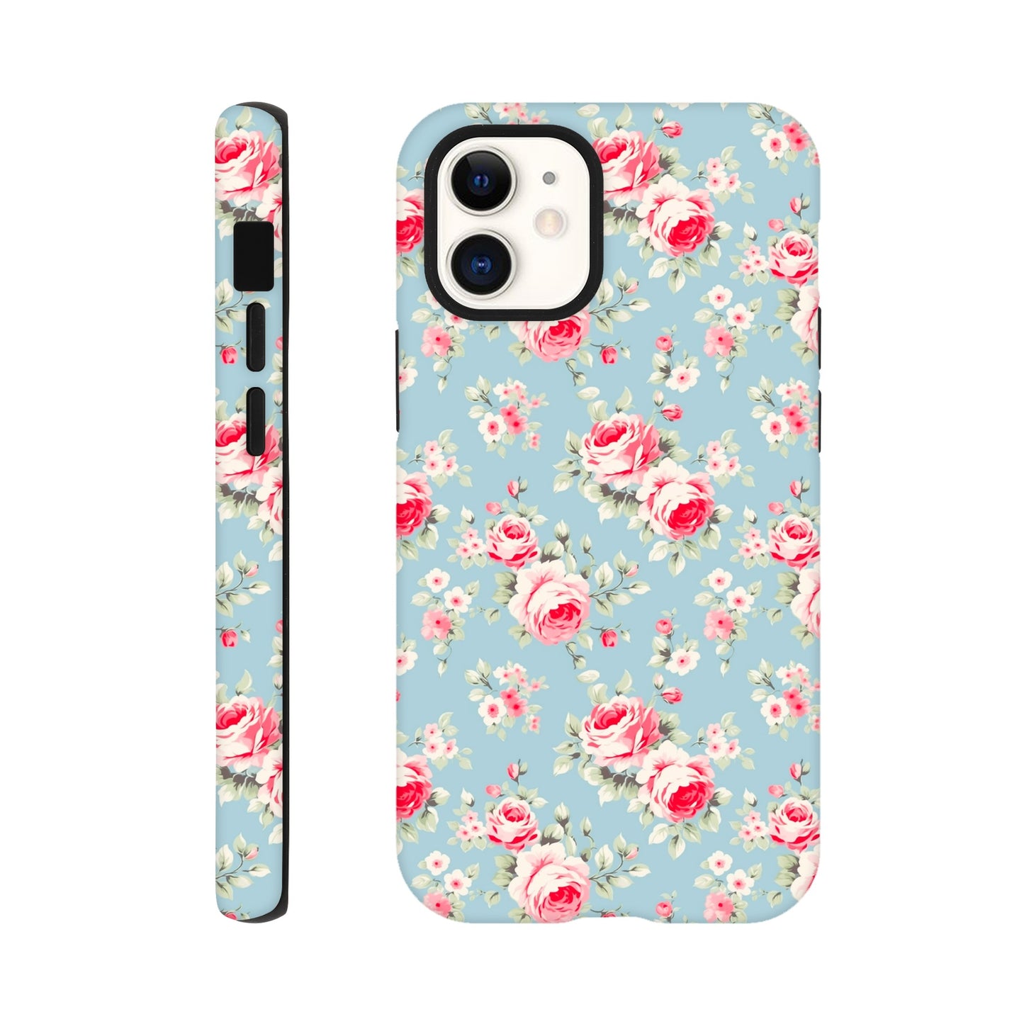 Shabby Chic Roses | Teal |Tough Phone Case - iPhone