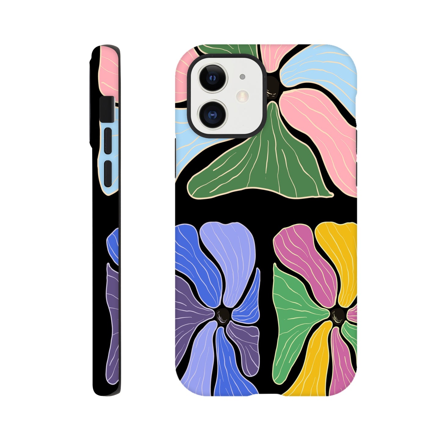 Abstract Flowers Tough iPhone Case - iPhone