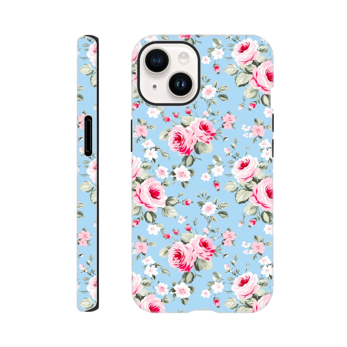 Wild Roses | Blue | Tough Phone Case - iPhone