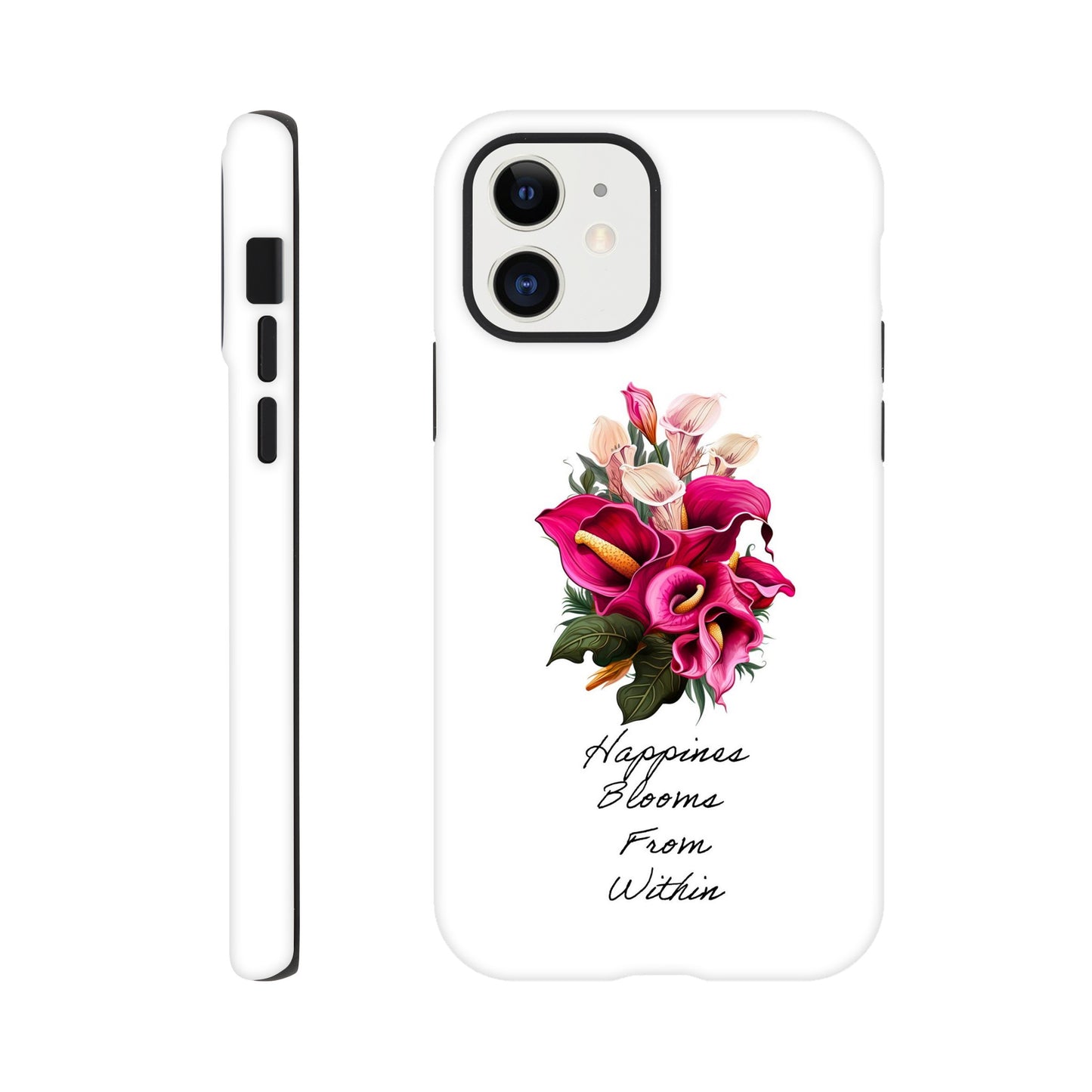 Happiness Quote | Floral | Tough Phone Case - iPhone