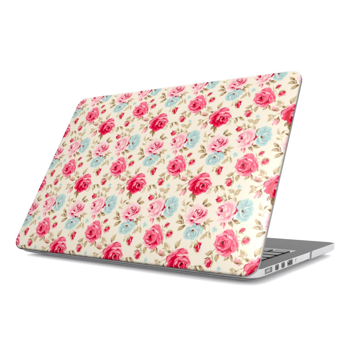 Cream And Pink Roses MacBook Case