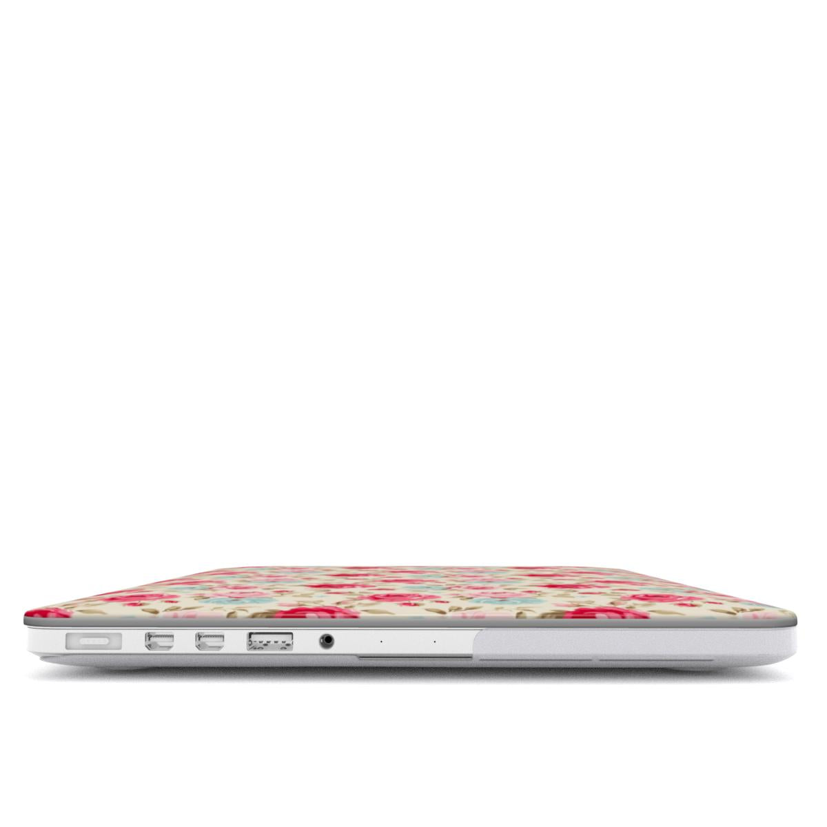 Cream And Pink Roses MacBook Case