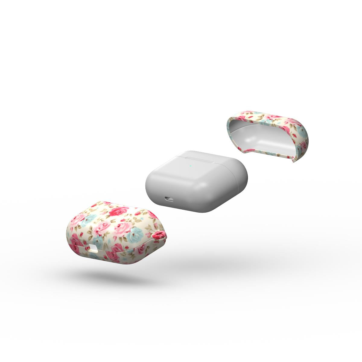 Cream And Pink Roses Tough Apple AirPods Case